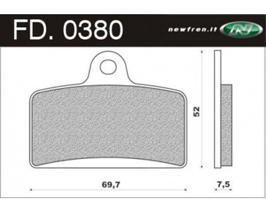 Newfren Remblokset Aprilia RS4 50 / Derbi GPR 50 