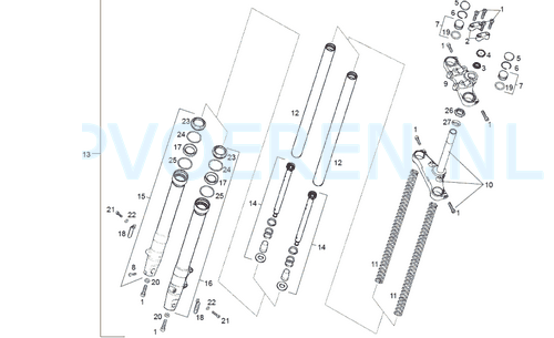 FORK ASSY (MARZOCCHI) (2)
