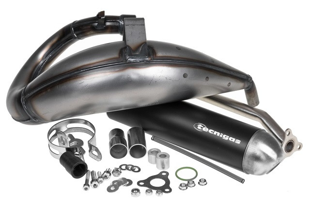 Tecnigas E-NOX-Steel Uitlaat Malaguti XTM / Motorhispania RYZ / Yamaha DT50R